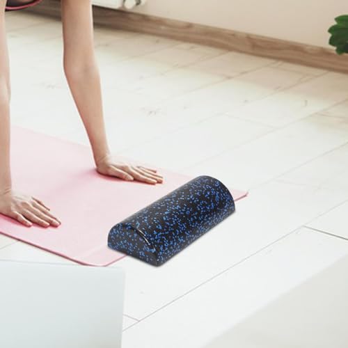 Half Foam Roller para Yoga y Ejercicio, Entrenador de Equilibrio de Alta Densidad EPP, Rodillo Azul Negro de 11.81 pulgadas para Estiramiento y Entrenamiento de Core miniatura 5