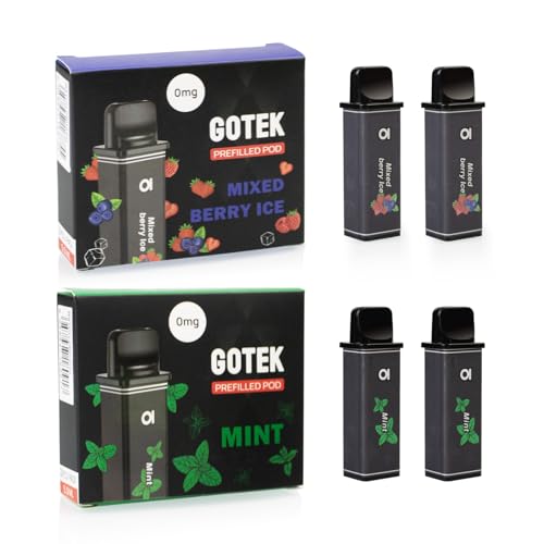 �yGotek�z �A�X�p�C�A GOTEK �����p pod �[�U�ς� �J�[�g���b�W �� 5ml ��R�l 0.8ohm �v���t�B���h �|�b�h vape �x�C�v �d�q�^�o�R �j�R�`���t���[ (2��, �A�C�X�~���g���~�N�X�x���[�A�C�X)