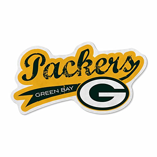 Rico Industries NFL Football Green Bay Packers Distressed Shape Cut Pennant - Home and Living Room Décor - Soft Felt EZ to Hang