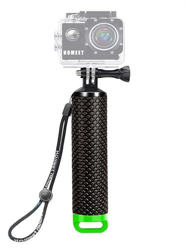 Homeet Palo Selfie Flotante Empuñadura Flotador de Mano Mango Impermeable Selfie Stick para GoPro Hero 7/6/5/4/3+/3 Session SJCAM/Garmin Virb XE/Xiaomi Yi/DBPOWER y etc【Verde】