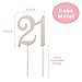 21 Cake Topper - Premium Rose Gold Metal - 21st Birthday Party Sparkly Rhinestone Decoration Makes a Great Centerpiece - Now Protected in a Box