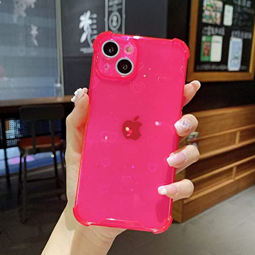 Coque iPhone 7 8 antichoc évite les rayures plastique TPU souple transparent cœur rose