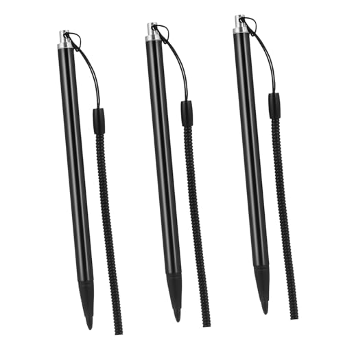 iplusmile 3 Piezas Stylus Pen Resistivo de Metal con Cuerda Elástica de Unidades para Pantallas Resistivas Bolígrafo Táctil Portátil Compatible con Dispositivos de Pantalla Táctil