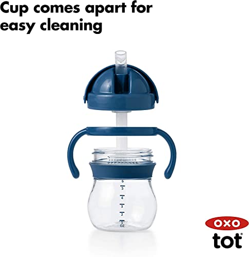 OXO Tot Transitions Straw Cup with Removable Handles - 6oz - Navy