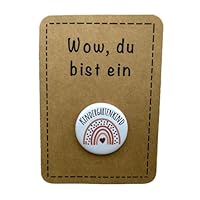 Anstecker Kindergarten Regenbogen | Button mit Sicherheitsnadel | 32mm | Geschenk Kindergartenkind | Geschenk zum Kindergartenstart