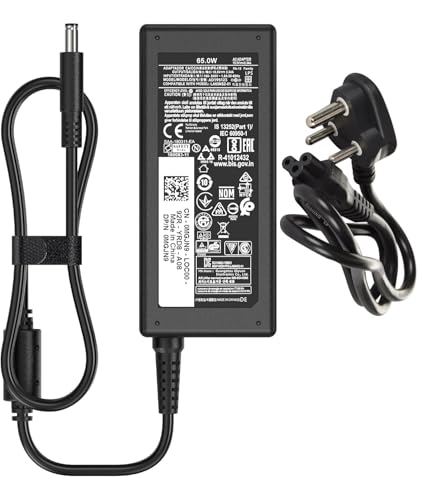 Image of 65W MGJN9 E5450 Laptop Charger with Dell 4.5mm tip Laptop Charger,Latitude 3320 3330 3340 3420 3430 3435 3440 3450 3520 3530 3535 3540 AC Adapter, Black, DA65NM191 (De 65W 4.5 * 3.0m)