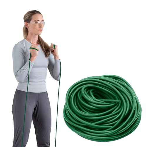 THERABAND Latex Resistance Tubing, Green, Heavy, Level 3, 100 ft