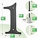 FumWens 5 Inch Modern House Numbers for Outside, Large Metal Address Numbers for House, Anti-Rust Floating House Numbers with Nail Kits for Front Door Garden Mailbox, Black Zinc Alloy Style (Black 1)
