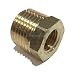 EDGE INDUSTRIAL Brass REDUCING HEX Bushing 1/2" Male NPT X 1/4" Female NPT Fuel/AIR/ Water/Oil/ Gas WOG