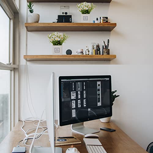 Blosmon Artificial White Daisy Flowers Decor 2 Pcs Small Fake Flower With Vase Silk Floral Arrangements In Vases Bouquet Centerpiece Office Home Shelf Table Decorations Bathroom Accessories #TOP5