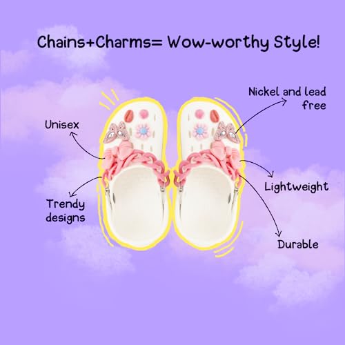 Butterfly Shaped Shoe Chains for Teens, DIY Decoration