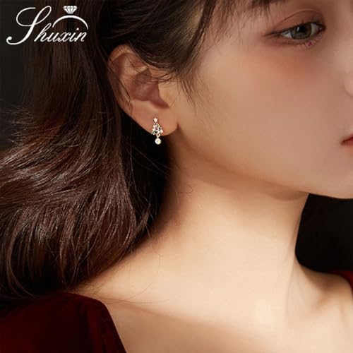 Boucles d'oreilles sapin de Noël hypoallergéniques pour vos repas de fêtes