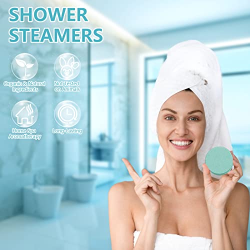 Minslis Shower Steamers Aromatherapy, 18-Pack Shower Bombs, Long-Lasting Shower Tablets Essential Oil Stress Relief And Relaxation Bath Gifts For Women And Men (Eucalyptus & Mint) #TOP2
