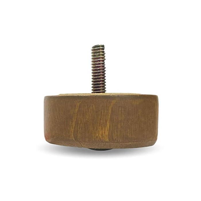 Buy 1" Low Profile Short Walnut Round Cylinder Furniture Legs [5/16