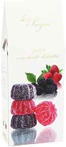 Le Preziose Italian Fruit Jelly Sweets with Fruit Juice 7.9oz (Blackberry & Raspberry)