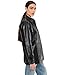 Levi's Women's Relaxed Fit Faux Leather Blazer, Black, Medium