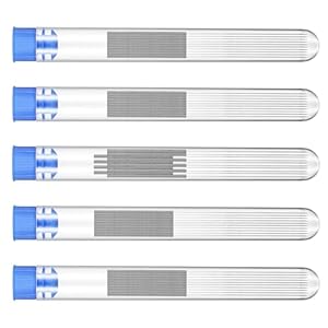 MBAIYO 50 Stück 3D Drucker Düsen Reinigungsset, 0.2/0.25/0.3/0.35/0.4mm Edelstahl 3D Drucker Düsenreinigungsnadeln 3D Drucker Düsenreiniger 3D Drucker Zubehör(A)