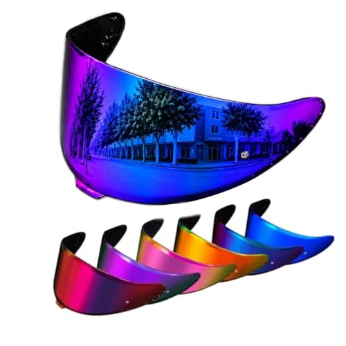 Image of PSLER Shatterproof Helmet Visor for RF1400 X15 CWR-F2R NXR2 Z8,Blue Purple