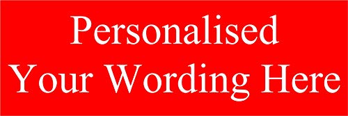 FSSS Ltd Pancarte personnalisable, rouge Cover