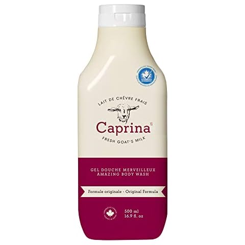 Caprina by Canus Amazing Body Wash With Fresh Canadian Goat Milk Gentle Soap Moisturizing Vitamin A, B2, B3 & More, Original, 16.9 Fl Oz Cover