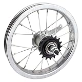 WheelMaster 12-1/2 x 2-1/4 Rear Bicycle Wheel, 20H, Steel, Bolt On, Silver