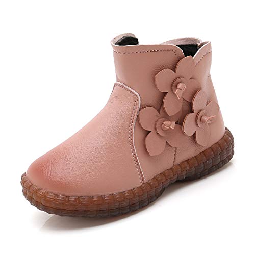 KVbaby Winterstiefel Mädchen Wärme Gefütterte Winter Baby Schneestiefel Martin Stiefel PU Leder Winterschuhe Boots rutschfeste Schlupfstiefel Outdoor EU 29=Etikettengröße 30