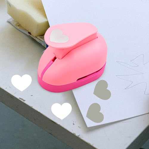 Perforadora con forma de corazón compacta que elimina el cansancio al cortar papel en manualidades 2