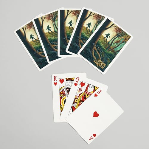 Cartas de Póker Bigfoot en Bosque 52 naipes miniatura 7