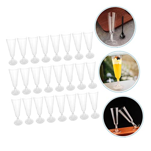 Luxshiny 40 Peças Taças De Plástico Taças De Plástico Conjunto De Champanhe Transparente