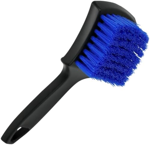 Viking Carpet Cleaning and Scrubbing Brush for Floor Mat Car Interior Home Cleaning Brush Black and Blue 8.3" x 2.5"