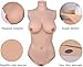 YIQI Crossdresser Full Silicone Bodysuit Fake Vaginal Silicone Breast Forms L Size for Drag Queen Transgender Cosplay (Ivory White, F cup silicone filler)