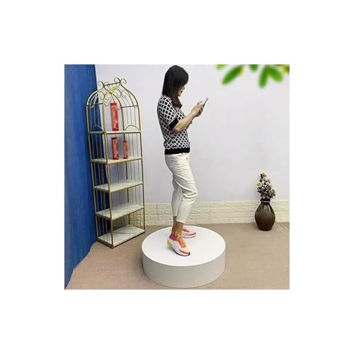Socle d'exposition rond blanc pour valoriser vos objets en vitrine