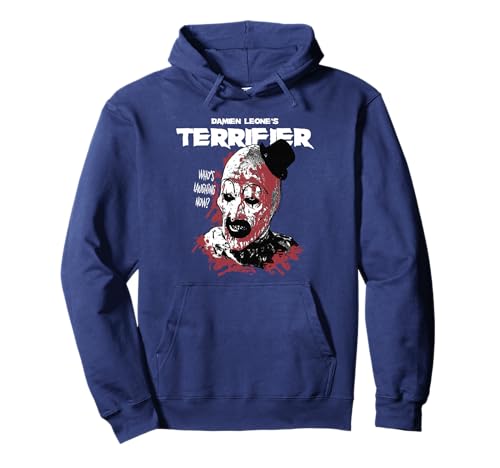 Terrifier Distressed Art the Clown Graphic Horror Movie Pullover Hoodie