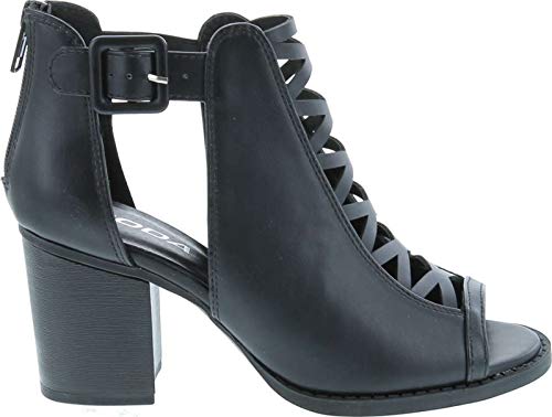 Image of Soda Aran ~ Women Open Toe Crisscross Straps Back Zipper High Heel Fashion Sandal with Adjustable Ankle Strap