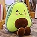 OUKEYI Peluche con avocado, cuscino in peluche di frutta, in cotone farcito con frutta, 3D, per decorare il divano, il regalo ideale per bambini e animali domestici (45 cm)