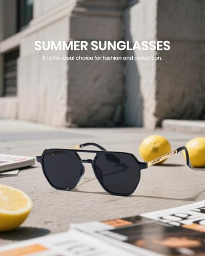 Cyxus Aviator Sunglasses for Women Trendy Shades UV Protection for Beach Music Festivals Shopping 11953