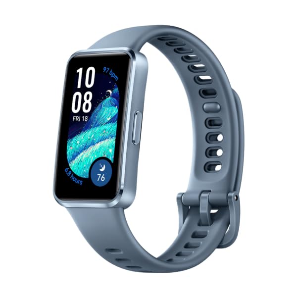HUAWEI Reloj Inteligente Band 10 de aleación de Aluminio con hasta 14 días de duración de la batería, iOS y Android, HRV Promedio del sueño e información del sueño con un rastreador de monitoreo de