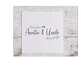 Auntie & Uncle announcement card, How does Aunty and Uncle sound, soon to be, Niece or Nephew arriving soon, celebration card, new parents to be pregnancy reveal,