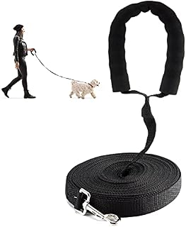 olyee Training Lead for Dogs, 20m/65ft Extra Long Line Dog Lead, Strong Nylon Dog Training Lead with Soft Padded Handle, Recall Training Lead for Pet Tracking Obedience Training Camping