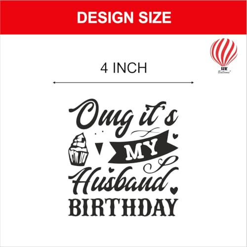 Image of HK Balloons Surprise Party Balloons For Husbund Birthday Decoration Kit For Husband OMG It's My Husband's Birthday Balloons Pack Of 50Pcs Red & White Them