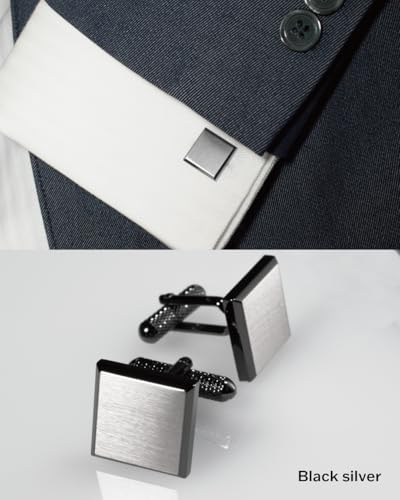 Image of [TAVARAT] Cufflinks for Men cuff links mens Black Silver Light Gold Tps-166