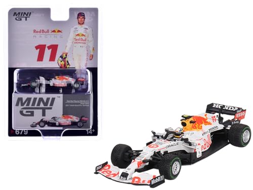 Racing RB16B #11 Sergio Perez 3rd Place Turkish GP (2021) Limited Edition 1/64 Diecast Model Car by Mini GT MGT00679