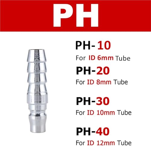 Conector neumático tipo C PH 30 para manguera y compresor de alta presión 3