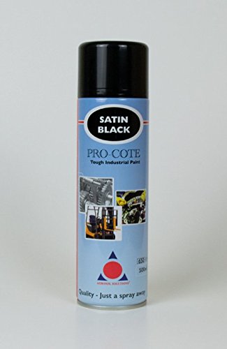 Aerosol Solutions Pro-Cote Satin Black Spray Paint 500ml
