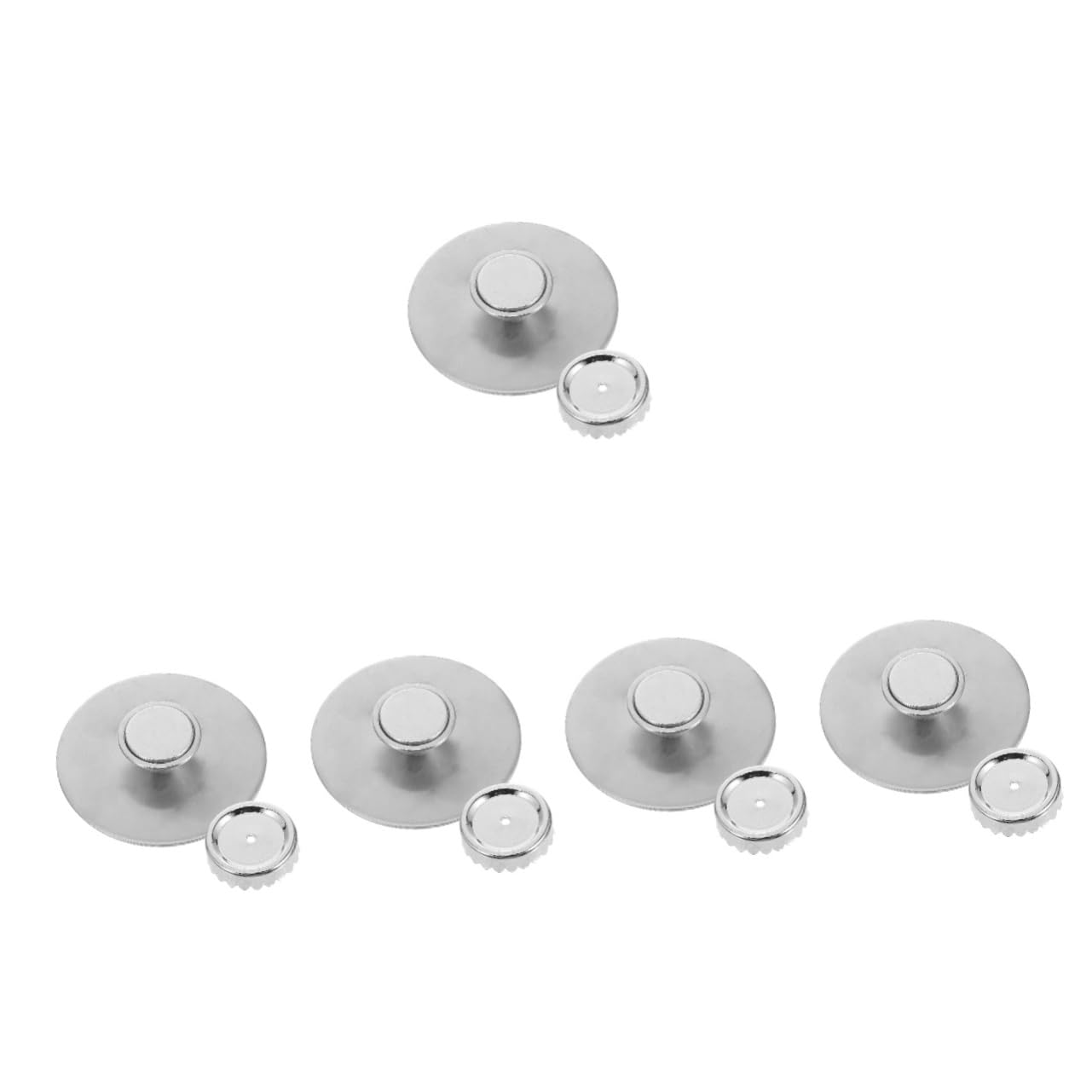jojofuny 5 Pezzi portasapone magnetico portasapone da doccia Porta sapone magnetico montato senza contatto da parete per doccia porta sapone da parete Acciaio inossidabile