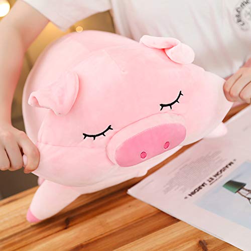 Fat Pig Plush Hugging Pillow, Soft Piggy Stuffed Animal Doll Toy Gifts For Kids Birthday, Valentine, Christmas, 24.4 In #TOP1