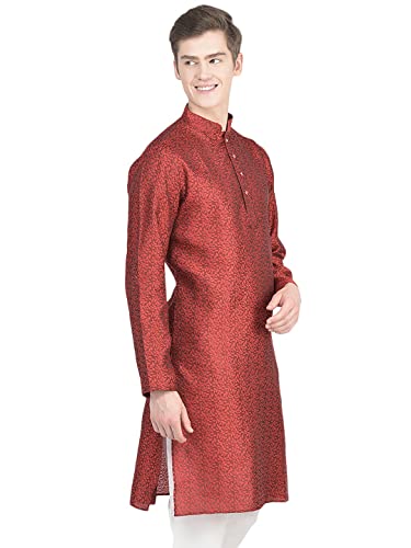 Image of SG LEMAN Knee Length Solid Kurta for Men | Silk | Long Sleeve | Ethnic Wear for Men | Party and Weeding wear Kurta