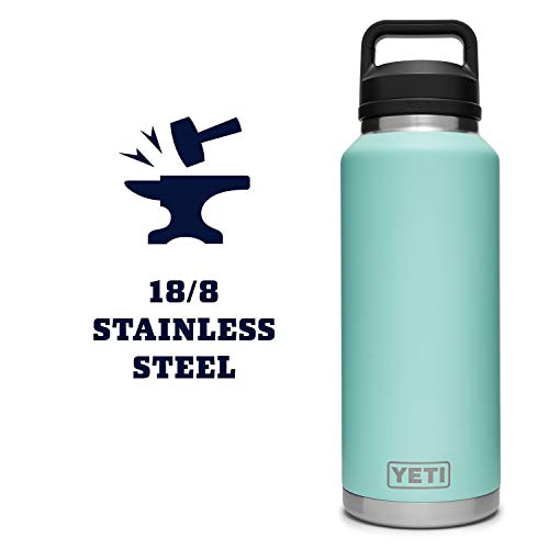 Image of YETI Rambler 46 oz Bottle, Leakproof, Vacuum Insulated, Stainless Steel with Chug Cap, Seafoam