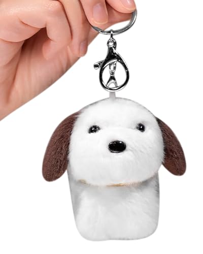 Plush Kitty Keychain for Purse Cute Puppy Keychains Stuffed Keychain Charm Cute Plush Keychains Faux Fur Bag Pendant