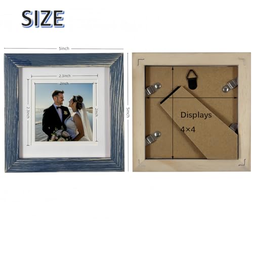 Cadre photo rustique en bois incassable avec plexiglas de table - 4